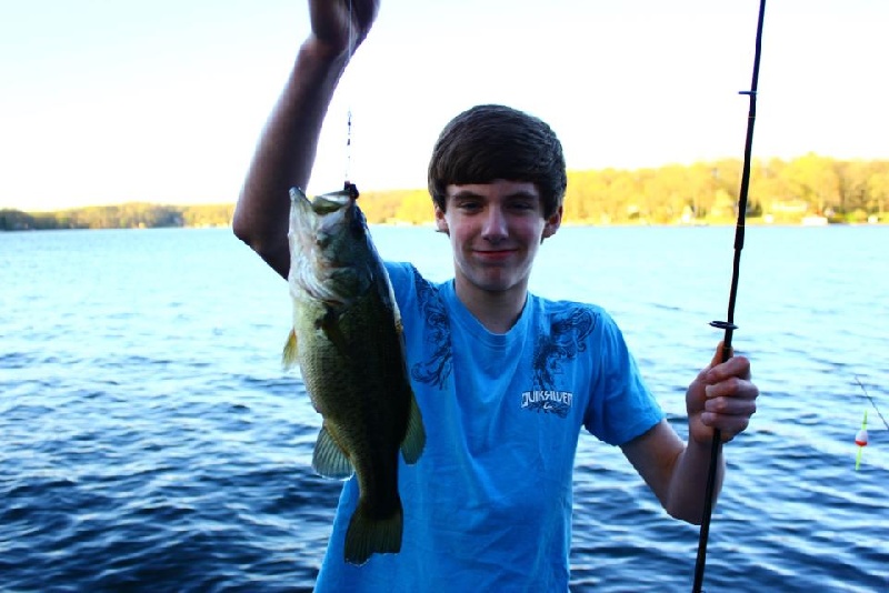 Good bass fishing day near Randolph Township
