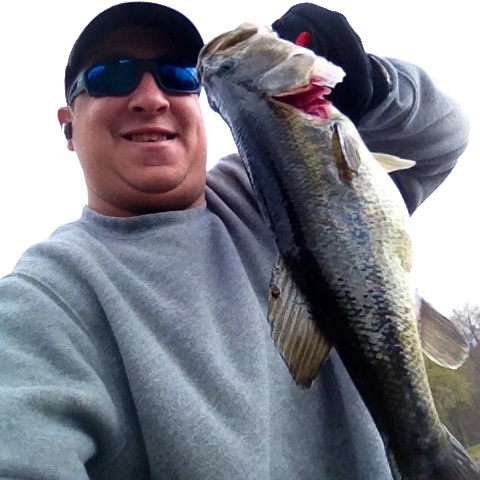 my second largemouth bass i got near Township of Washington