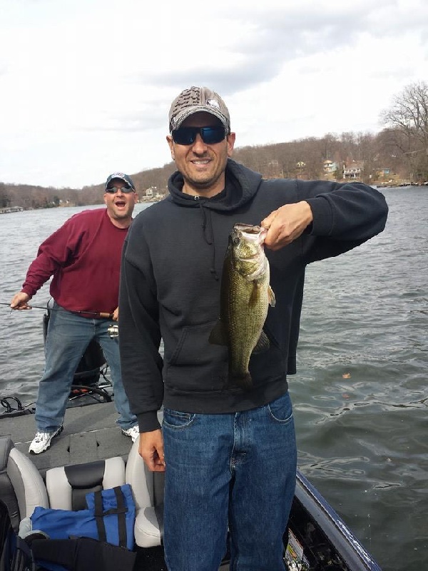 My buddy Mike, his boat near Stanhope