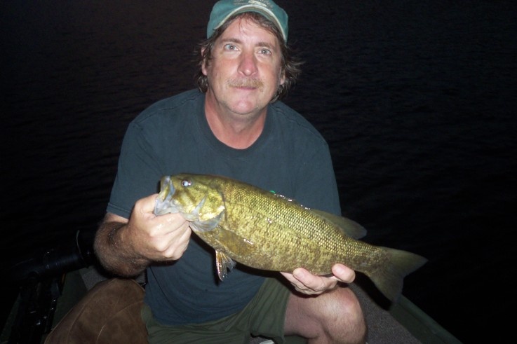 Smallmouth Erskine Lake on a Black Jitterbug 4:30 am