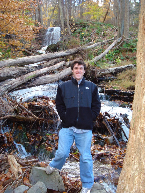 Dave in front of the falls.