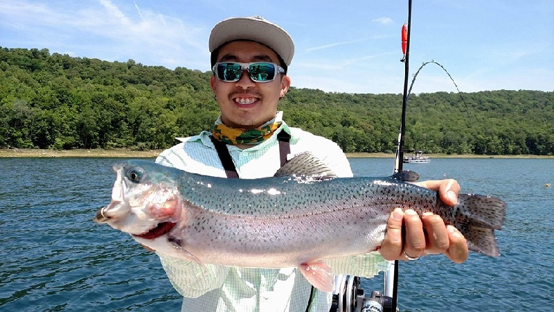 Tagged Rainbow Trout w/ Blue